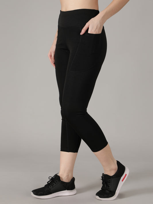 The Ultimate Solid High Waist Gym, Yoga Tights and leggings - Black