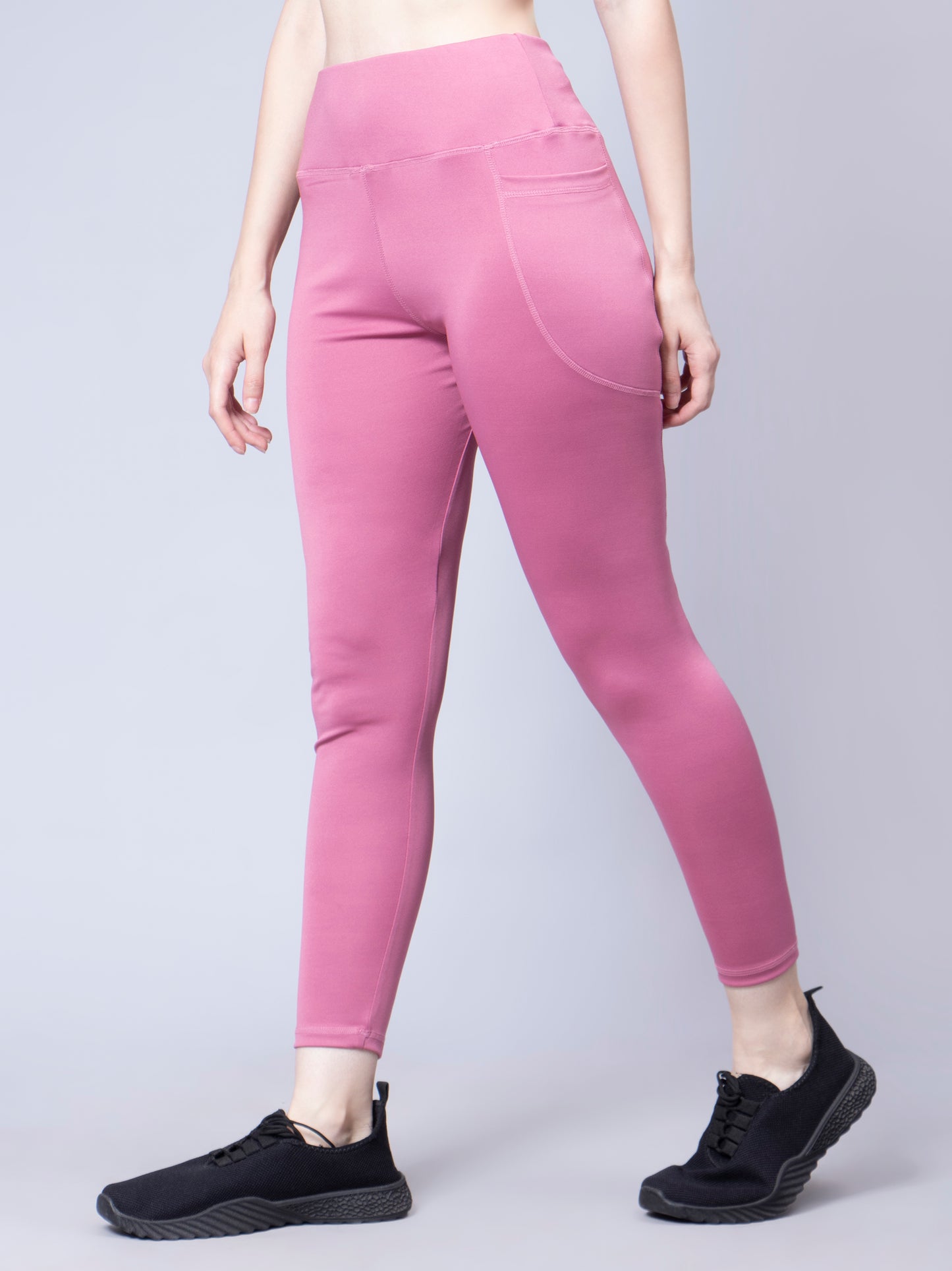 The Ultimate Solid High Waist Gym, Yoga Tights and leggings - Pink