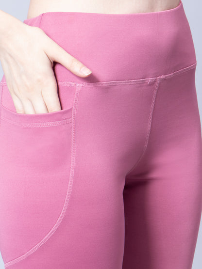 The Ultimate Solid High Waist Gym, Yoga Tights and leggings - Pink