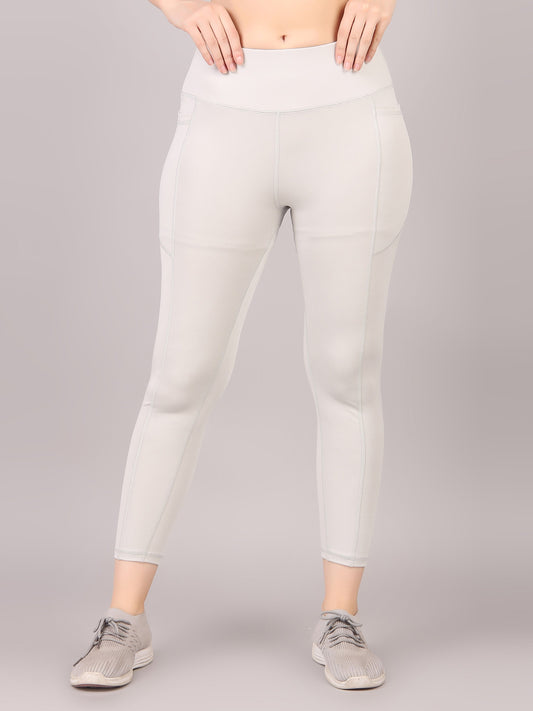 The Ultimate Solid High Waist Gym, Yoga Tights and leggings - Light Grey