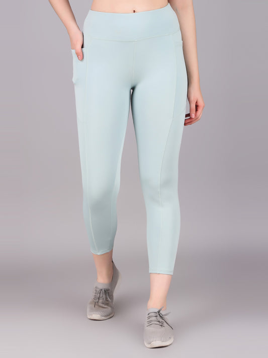 The Ultimate Solid High Waist Gym, Yoga Tights and leggings - Seagreen