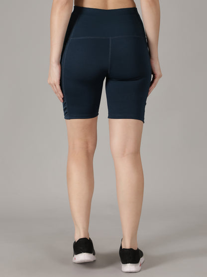 Max Dry High Waisted Shorts For Gym, Yoga, Running, cycling and Sports - Airforce
