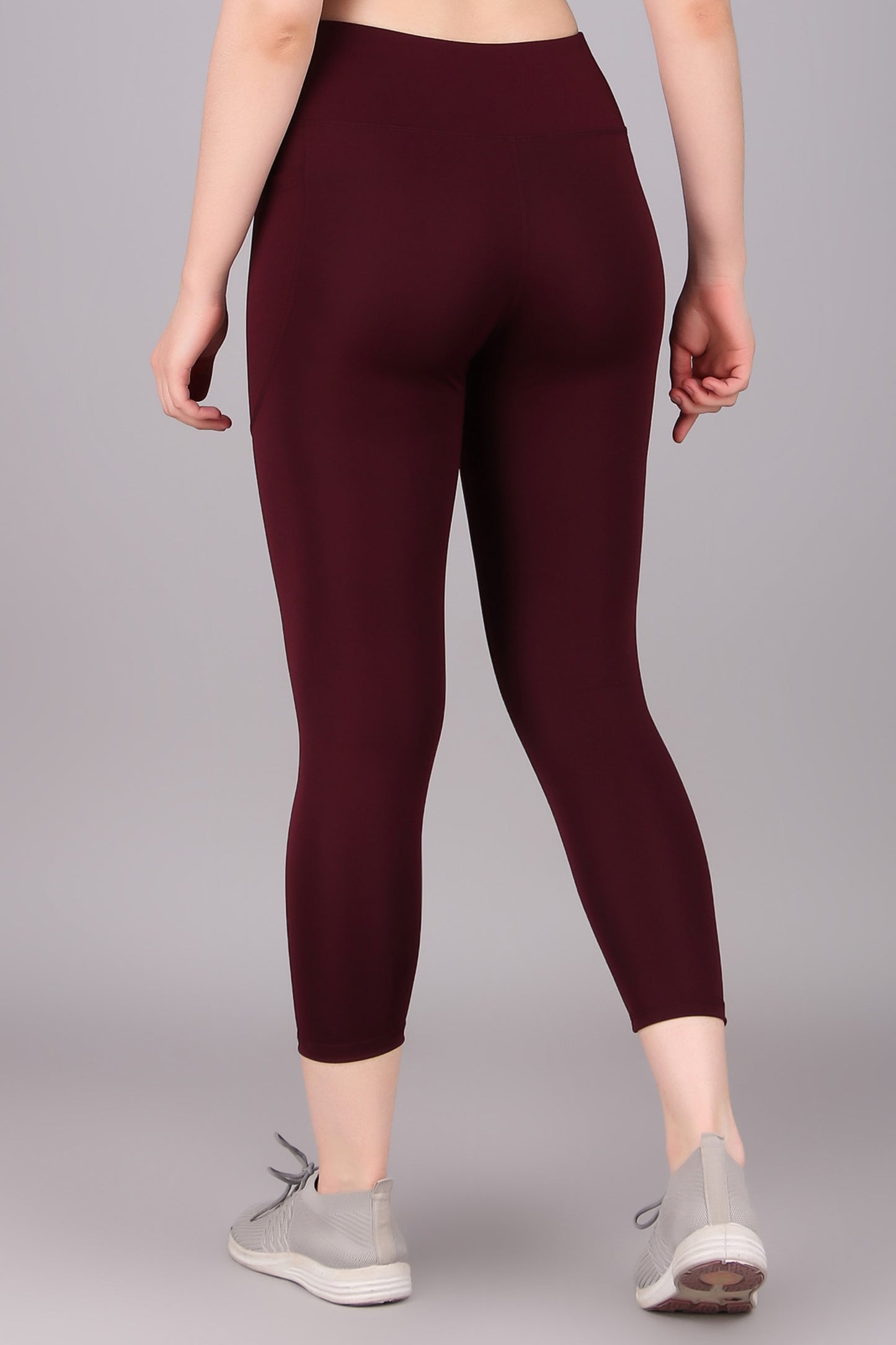 The Ultimate Solid High Waist Gym, Yoga Tights and leggings - Wine